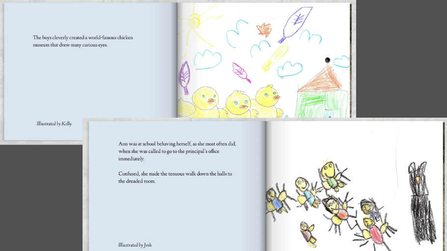Custom storybook illustrated by their grandkids